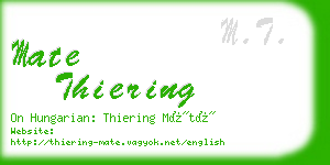 mate thiering business card